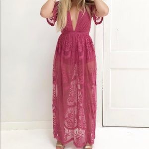 Honey Punch Lace Romper